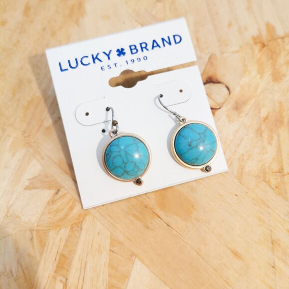 Lucky Brand Turquoise Earrings Boho Chic Style Trendy Jewelry for Women - Picture 2 of 3